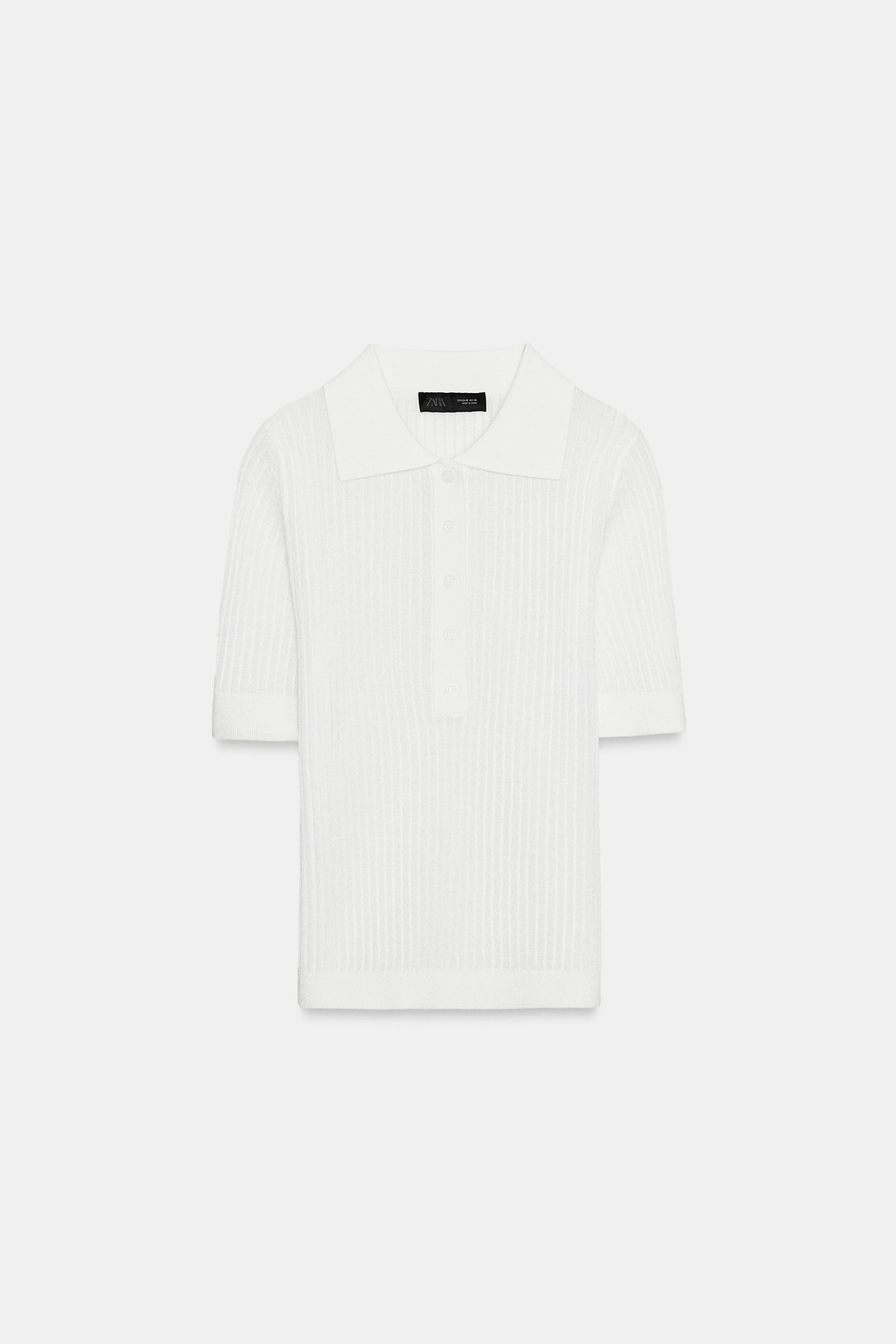 SEMI-SHEER KNIT POLO